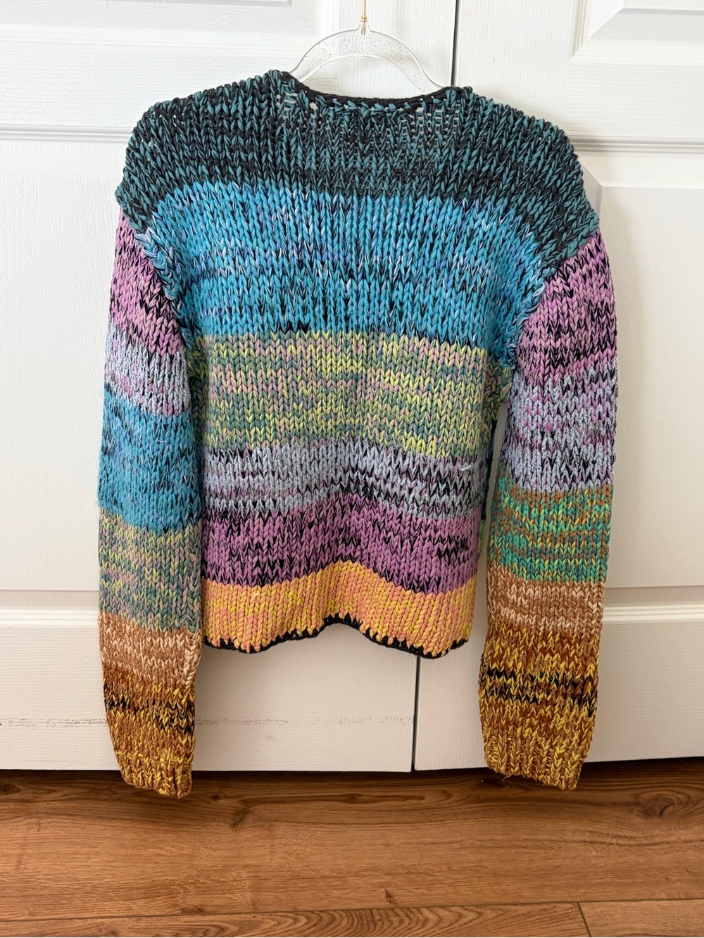 Anthropologie Pilcro keyhole multi-color cardigan sweater size XS NWT - Picture 7 of 10